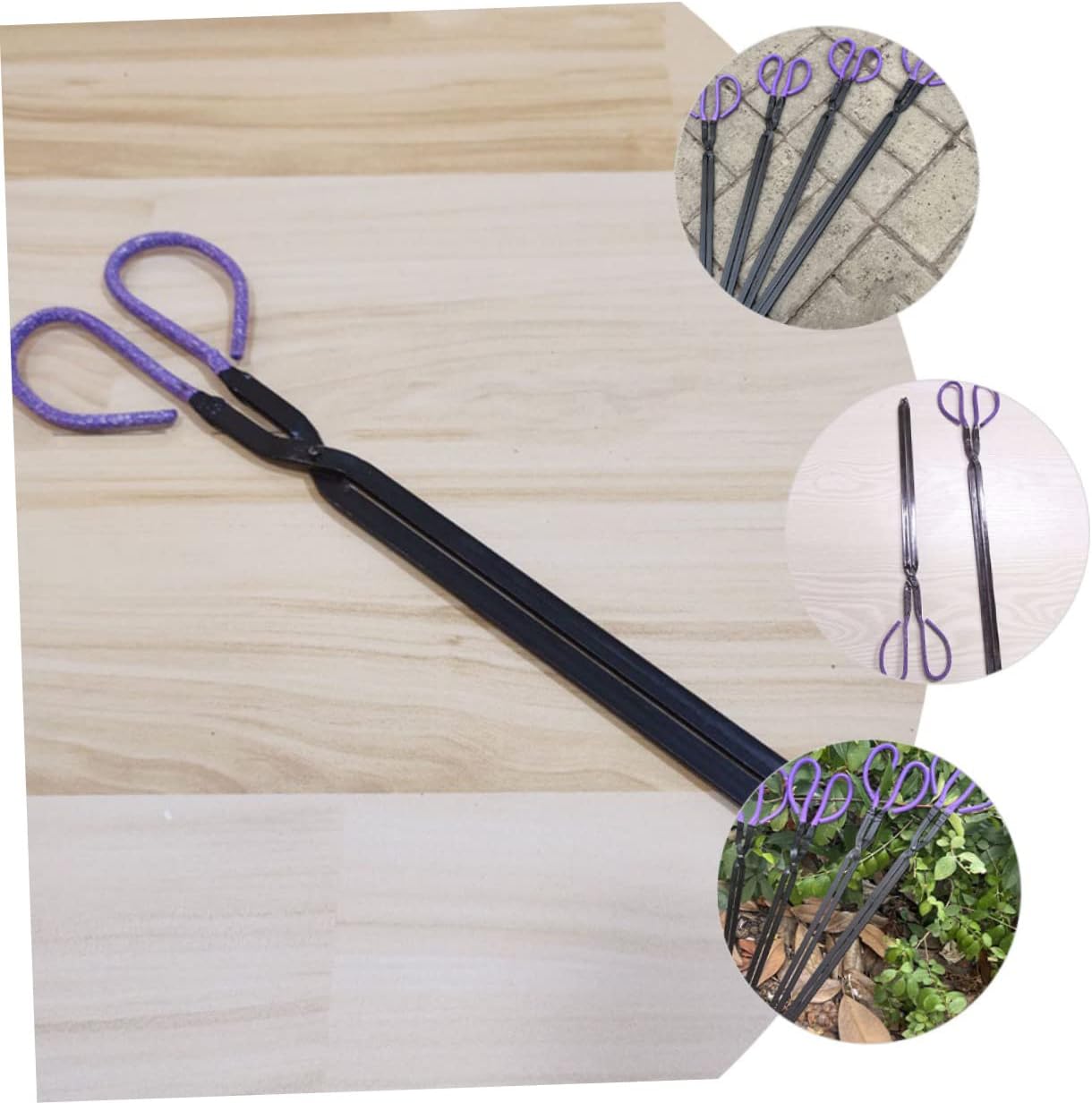 2pcs Charcoal Clamps Durable Garbage Tongs for Outdoor Barbecue and Fireplace Use Heat-resistant Bbq Pickup Tools Versatile Household Clips