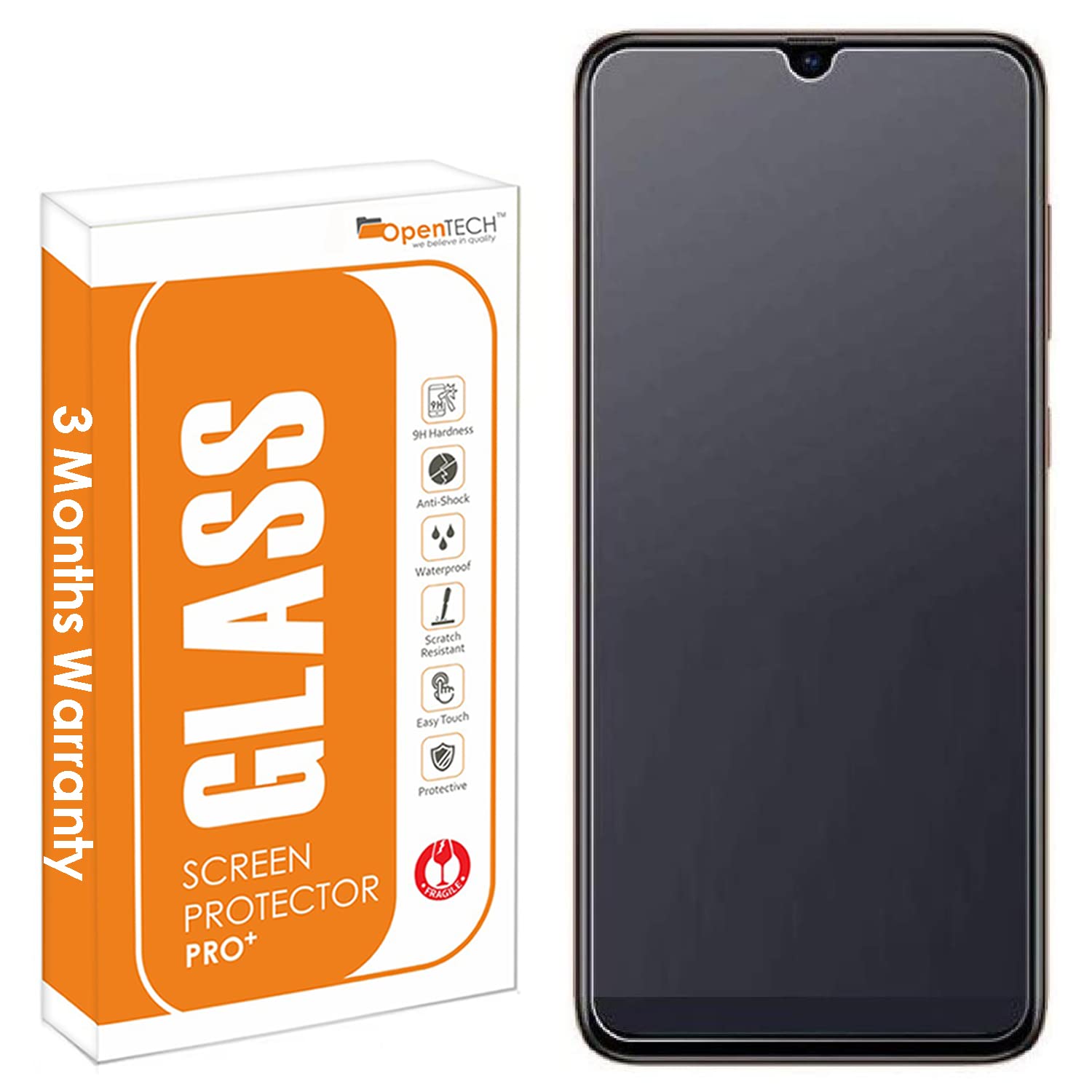 OpenTech Tempered Glass Screen Protector Compatible For Samsung Galaxy F41  M21 M31 M30S /M30/A30 A50 A50S (Matte Transparent) Full Screen