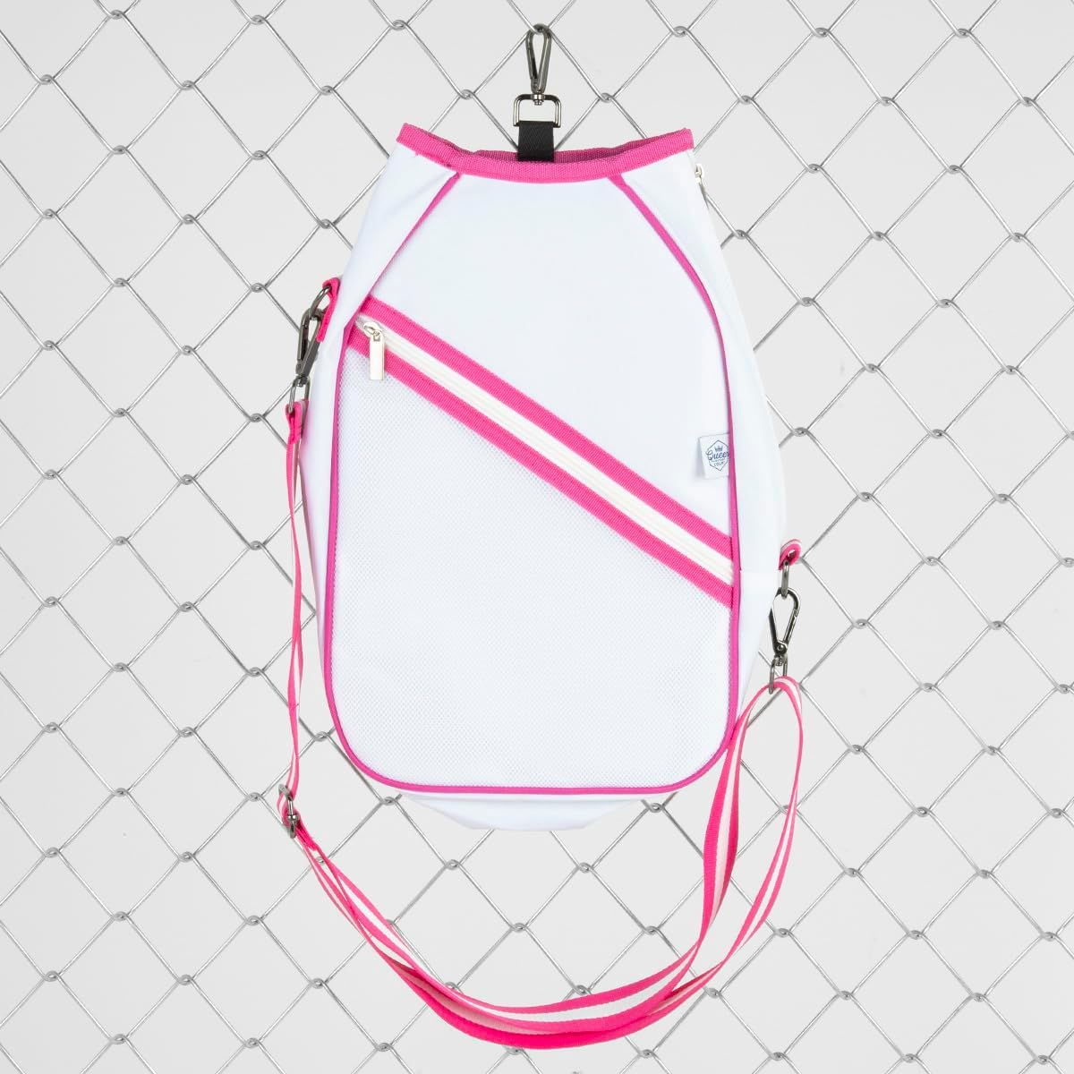 Pickleball Paddle Bag Crossbody style for Women, small pickleball bag with fence hook, lightweight pickleball crossbody bag
