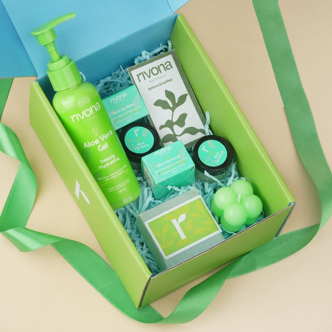 Rivona Naturals Pamper Yourself with the Ultimate Skincare Gift Set For Women & Men With Natural Skin Care Products | Gift Box for Every Occasion | Pack of 4