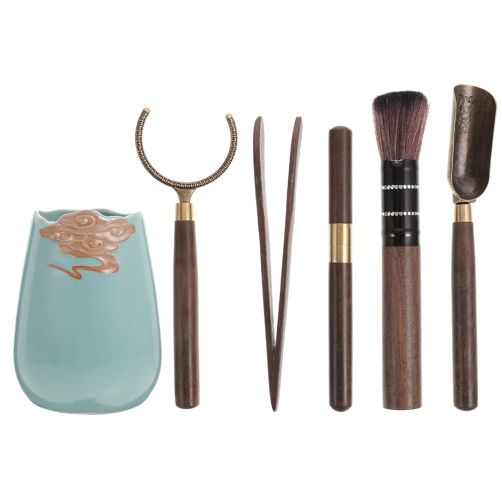 Luxshiny Japanese Tea Set Japanese Matcha Tea Ceremony Utensils Set Include Tea Ceremony Utensils Set Tea Tong Tea Tools Cup Kung Fu Tea Making Accessories Tea Pot Sets Tea Pot Sets