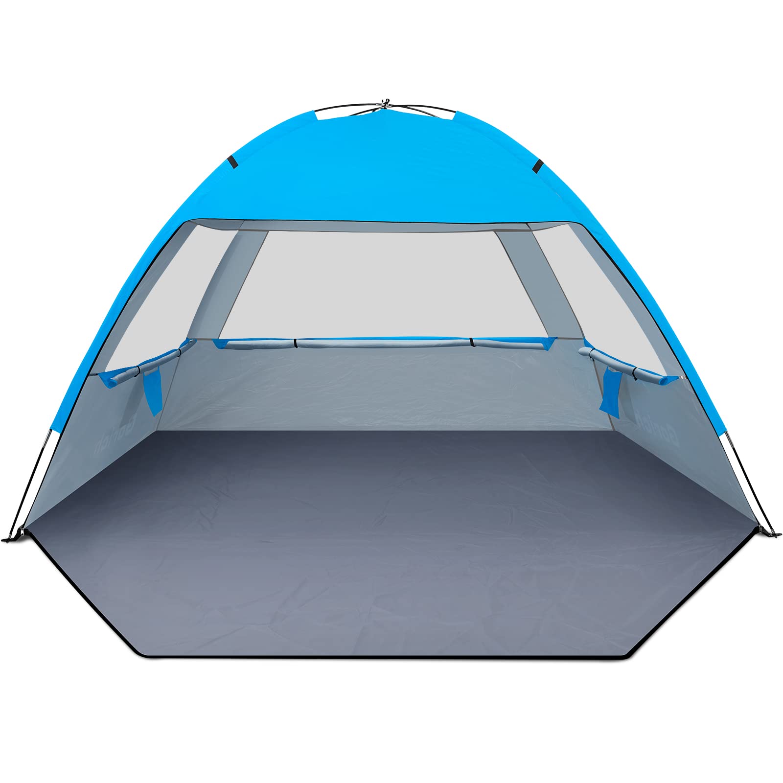 Gorich Beach Tent Sun Shelter for 3/4-5/6-7/8-10 Person with UPF 50+ UV Protection, Lightweight & Easy Setup Beach Shade Canopy, Portable Beach Shade Tent Beach Cabana