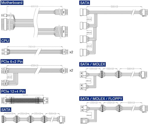 Miniatura 9 de FSP Hydro PTM X PRO 850W 80 Plus Platinum Full Modular ATX 3.0 PCIe Gen 5. con fuente de alimentación de cable 12VHPWR tamaño compacto