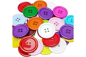 Chenkou Craft Plastic Circle Button for DIY Craft Sewing Projects