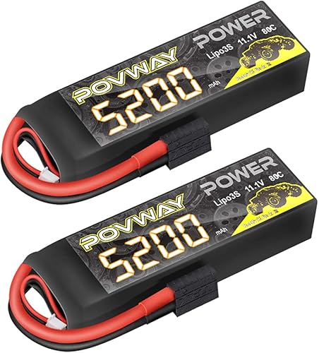 3S Lipo Batería 5200mAh 11.1V 80C RC Lipo Batería con enchufe Trxazas Softcase para RC Car RC Avión DJI Quadcopter RC Avión RC Helicóptero RC Camión