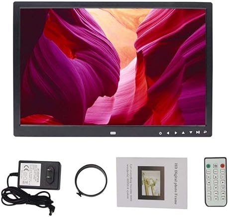 CWHALE Digital Photo Frame17 Inches Wide Screen LED Digital Photo Frame 1440 900 Electronic Picture Album 64G LED Screen Touch Buttons Multi-LanguageBlack