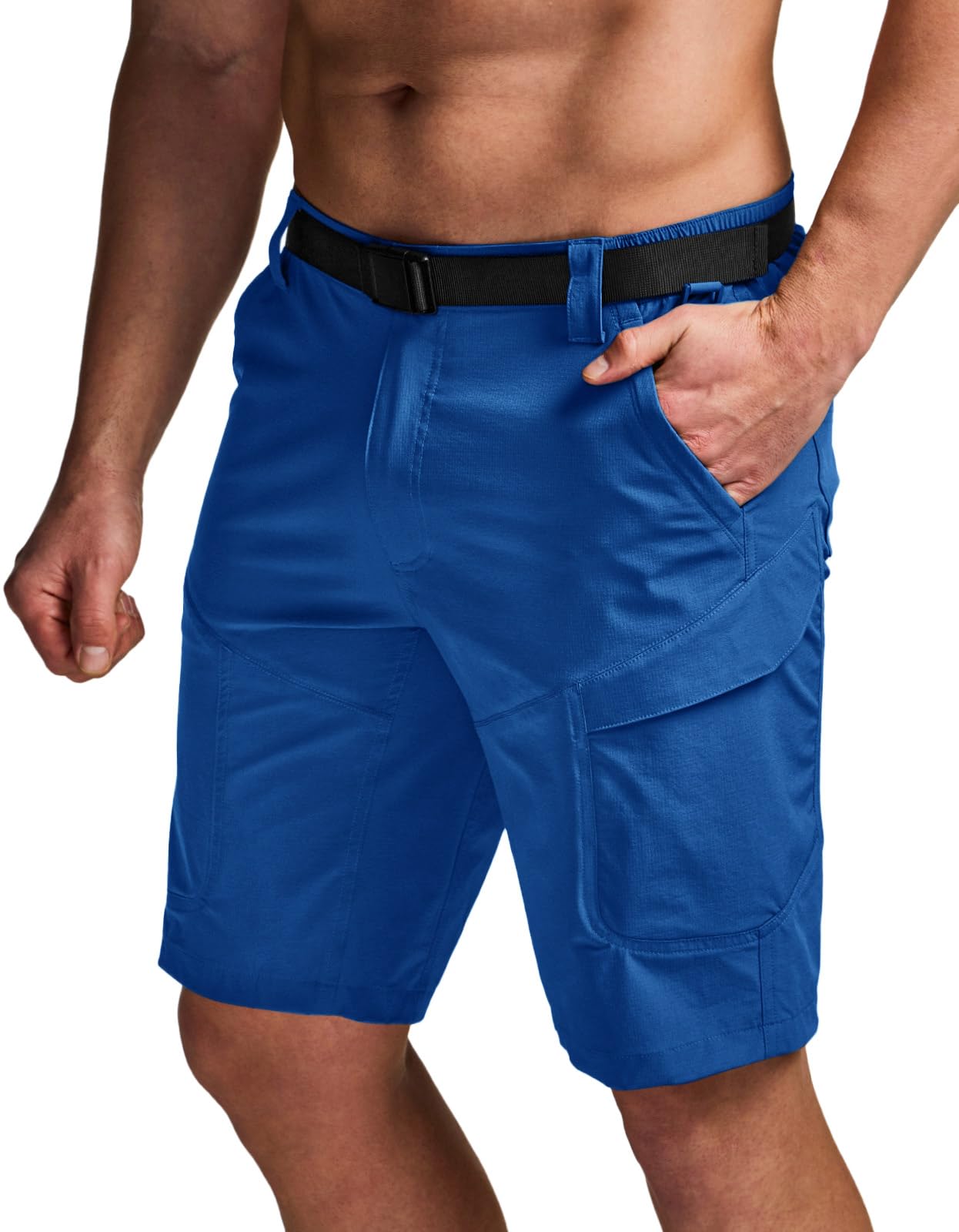 CQR Men's Quick Dry Stretch Hiking Cargo Shorts, Lightweight Water Resistant Tactical Casual, Golf & Outdoor with Pockets