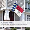 Anley Fly Breeze 3x5 Foot North Carolina State Polyester Flag - Vivid Color and Fade proof - Canvas Header and Double Stitched - North Carolina NC Flags with Brass Grommets 3 X 5 Ft #1