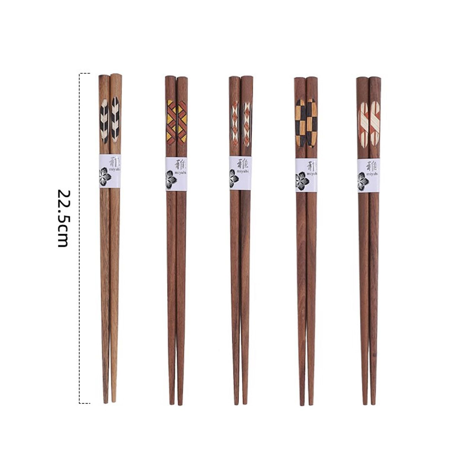 Baguettes en métal Baguettes de Cuisine Baguettes Baguettes Baguettes de ménage Baguettes en Bois antidérapantes, Une Personne, Une Baguette de Luxe légère(A-22.5cm)