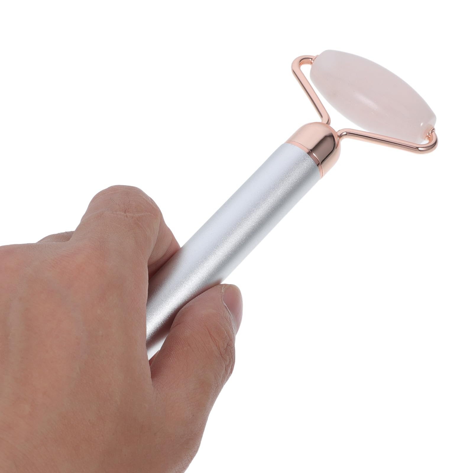 UKCOCO Gesichtsmassagegerät zur Reduzierung von Augenringen aus Jadepulverkristall und Zinklegierung Jade Roller 3-in-1 und Falten für Effektive Gesichtsmassage