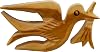 Logos Trading Post Holy Land Olive Wood Pendant Pin, Holy Spirit Dove with Olive Wood Branch, Hand Carved Olive Wood Pin from Jerusalem