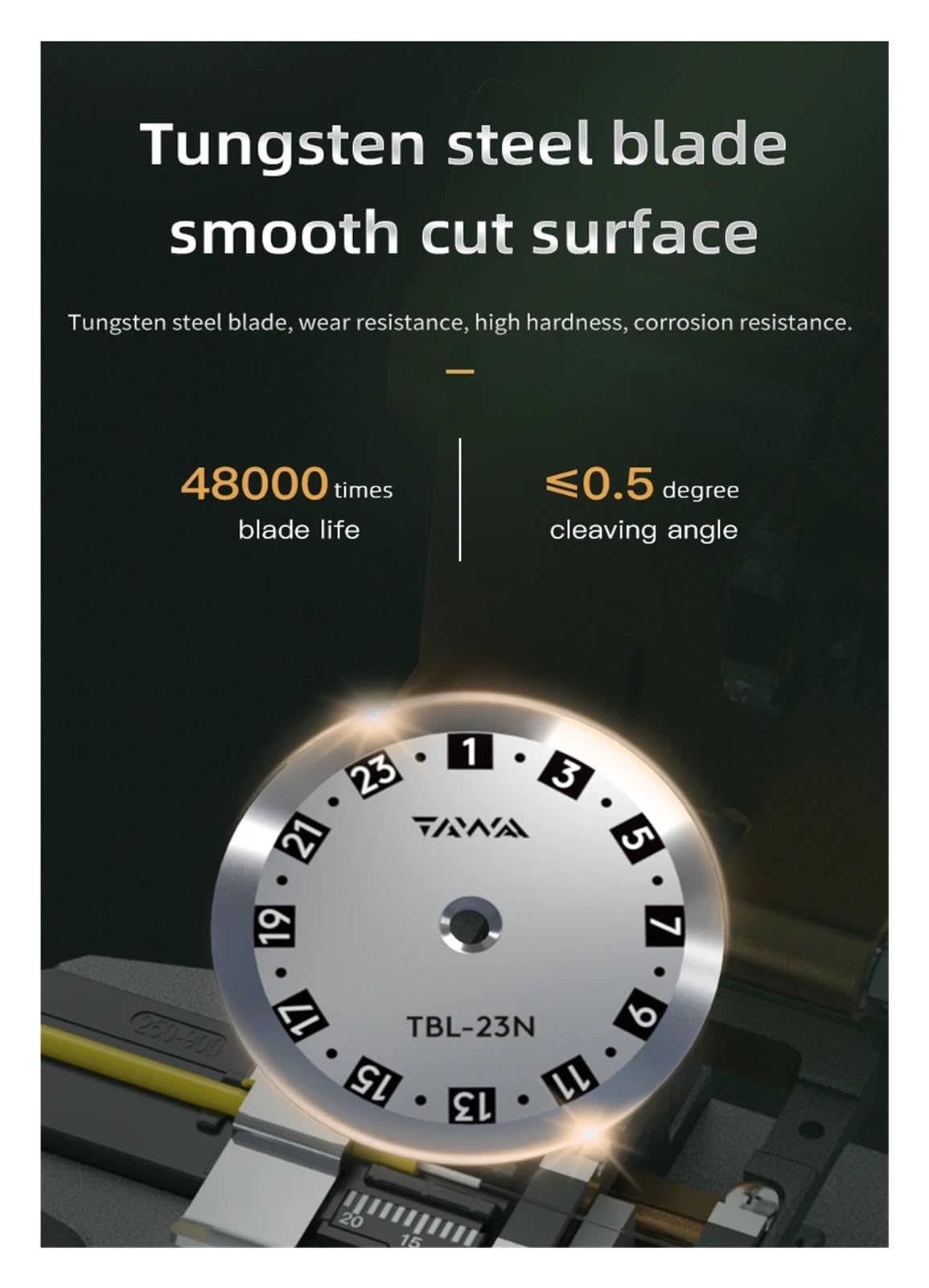 Cortadora de Fibra óptica portátil FTTH FC-30, cortadora con Doble fijación, estándar de Menos de 0,5 Grados (Vida útil de la Cuchilla 48 000 Veces Mayor)