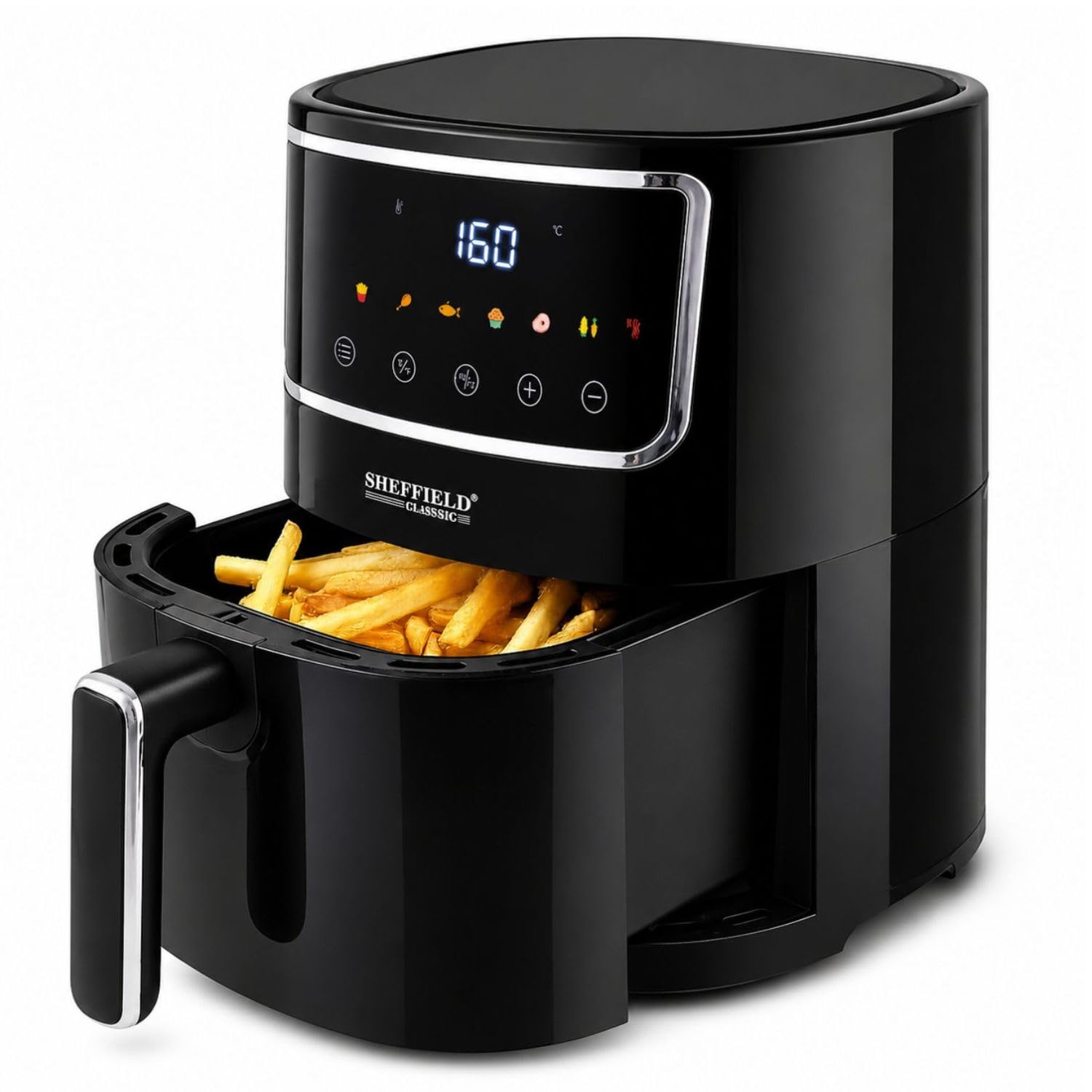 Sheffield Classic 4.1L Air Fryer, 1400W Digital with 8 Presets for Easy Cooking - Fry, Grill, Roast, Bake, Uses 90% Less Oil, Family Size, One-Touch, 360° Circulation, Black - Best for Gifting-image-12