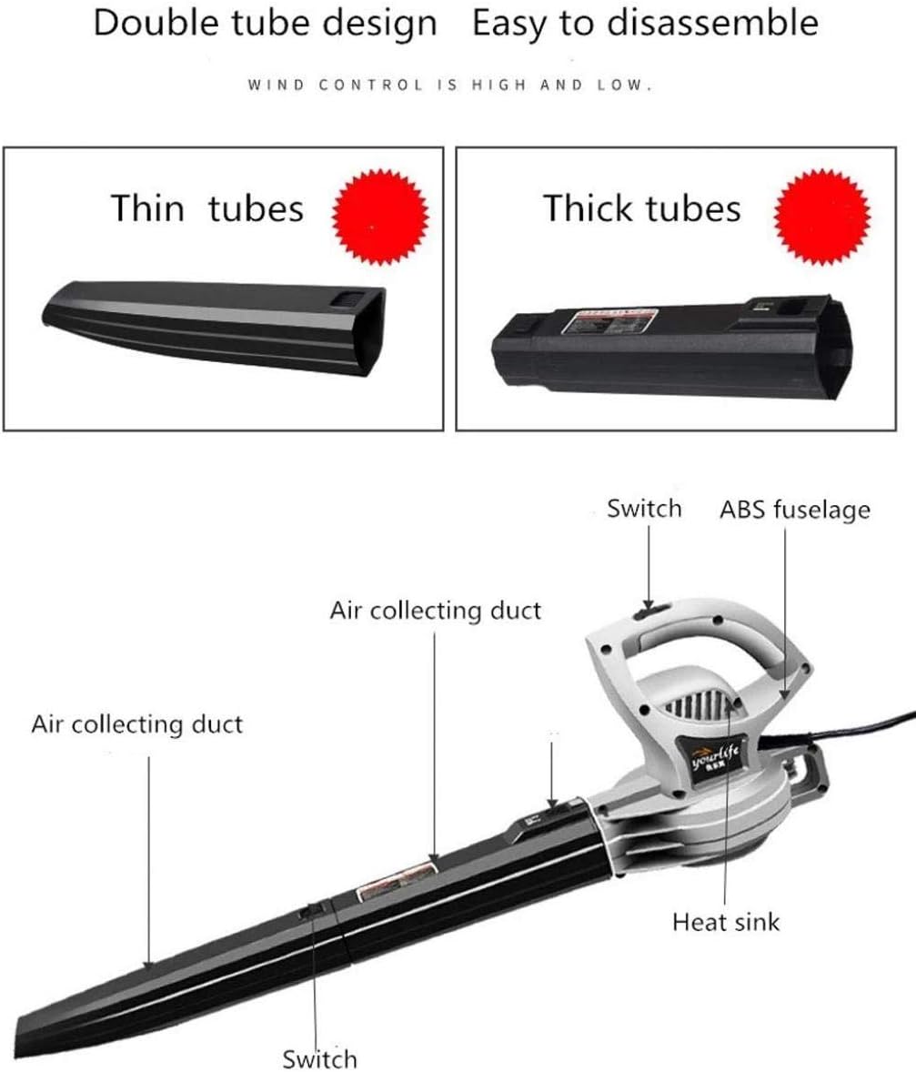 Cordless Leaf Blower Electric Hair Dryer Dust Collector High-Power Dust Removal for Clearing Leaves Debris from Garden Driveway 2000W (2000W)