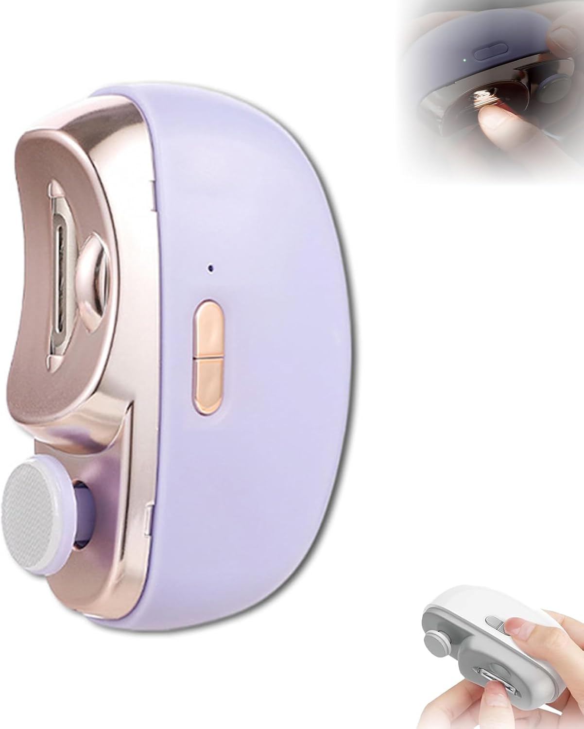 Electric Nail File,3-in-1 Automatic Nail & Toenail Trimmer,USB Rechargeable with Nightlight,Nail Clippers for Men,Manicure Kit for Women (Purple) Electric Nail File,3-in-1 Automatic Nail & Toenail Trimmer,USB Rechargeable with Nightlight,Nail Clippers for Men,Manicure Kit for Women (Purple)