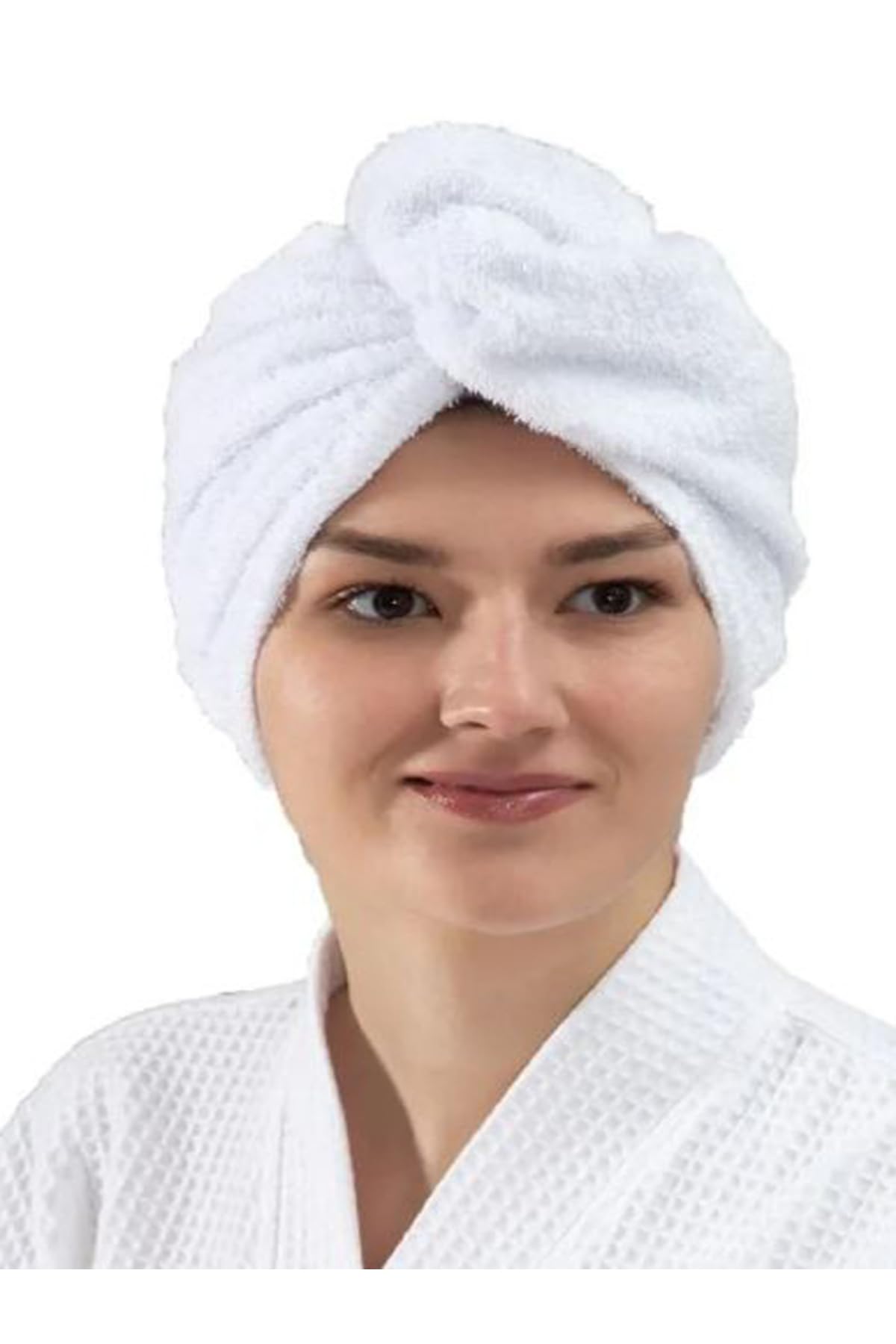 GOLDRİSE, Havlu Saç Bonesi Pamuklu DÜĞMESİZDİR, Tek Ebat, Beyaz, 99128398321