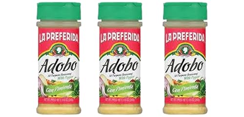 La Preferida Adobo con pimienta, condimento multiusos 8.6 onzas (paquete de 3)