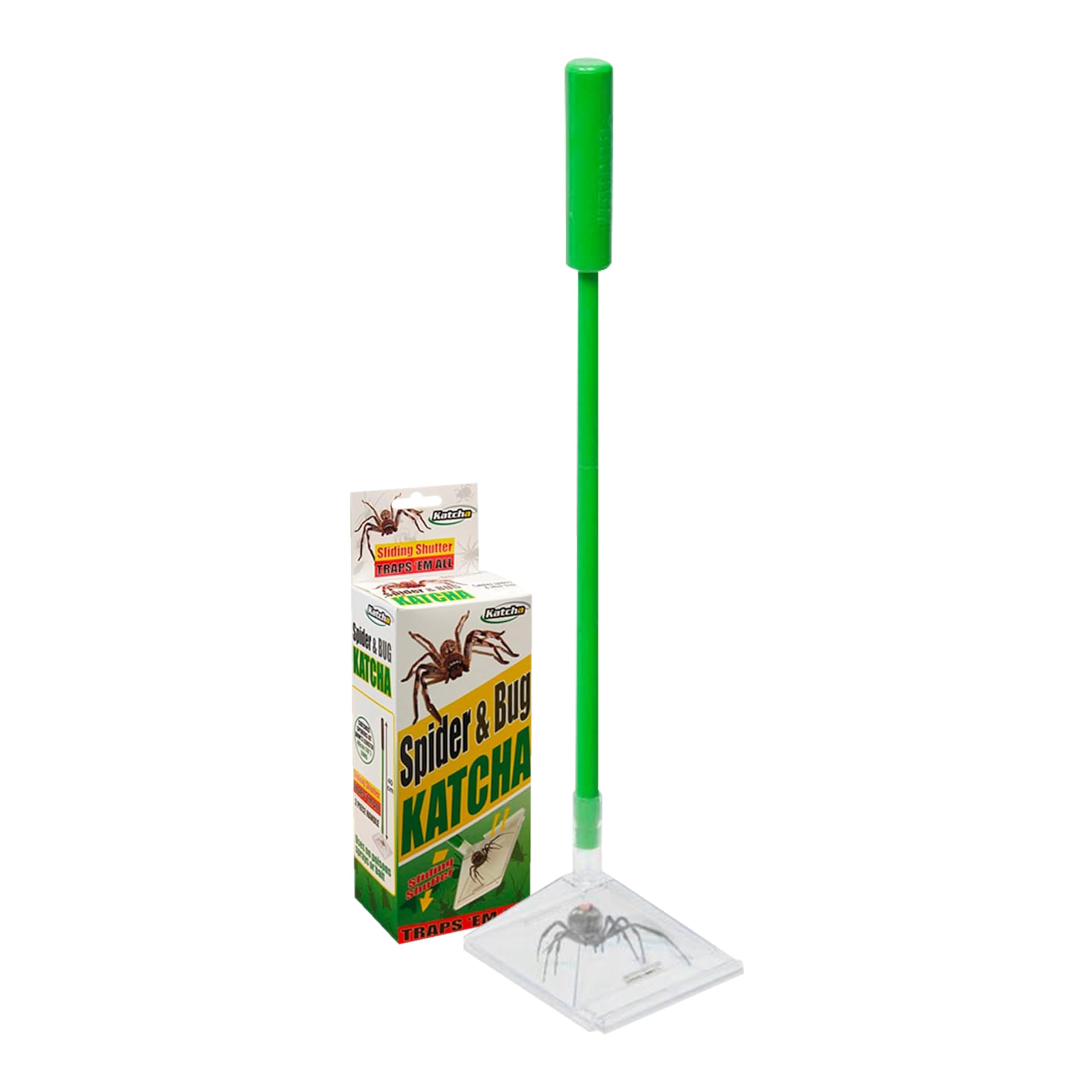 Sonic Technology Products Critter Catcher Live Trap - Small Plastic Catch and Release Bug Picker, Cicada Catcher with Handle for Indoor Use, Spider Traps Indoor, Safe Bug Container Insect Grabber