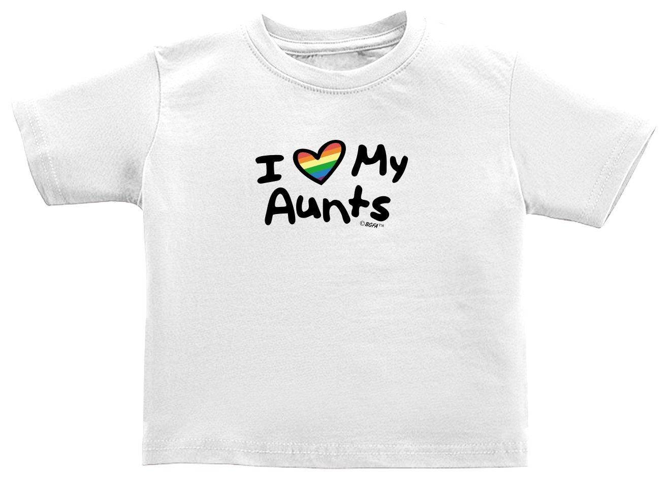 Funny Toddler Gifts I Love My Aunts Lesbian Aunt LGBT Pride Toddler T-Shirt 2T White