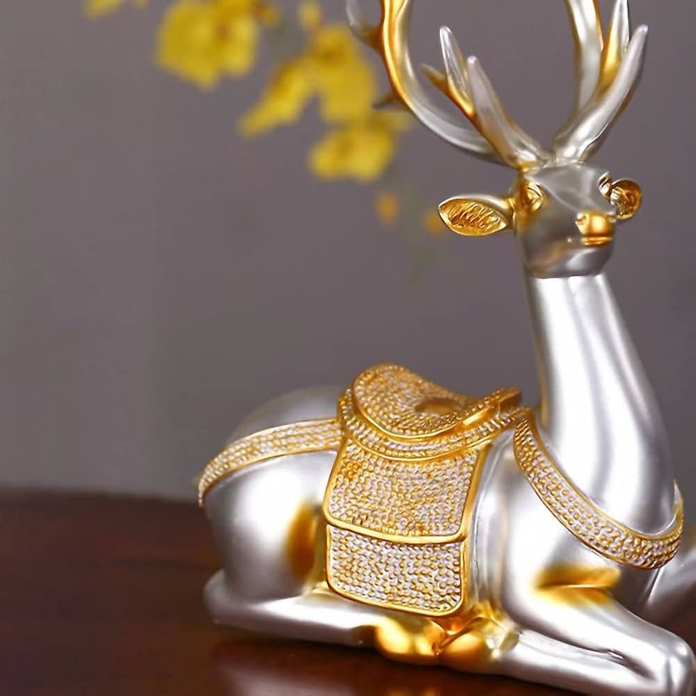 Contemporary Christmas Deer Sculpture Set