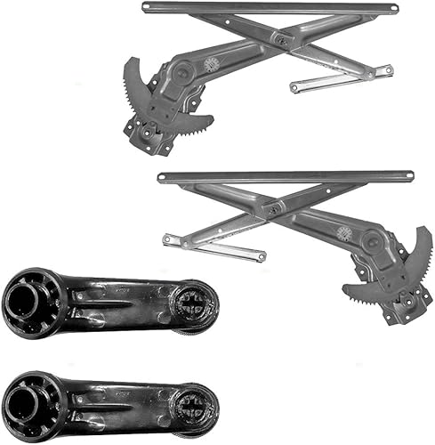 4pieza Conjunto de ventana frontal Manual Reguladores & Crank asas Repuestos para Toyota SUV Pickup Truck wout ventilación ventana