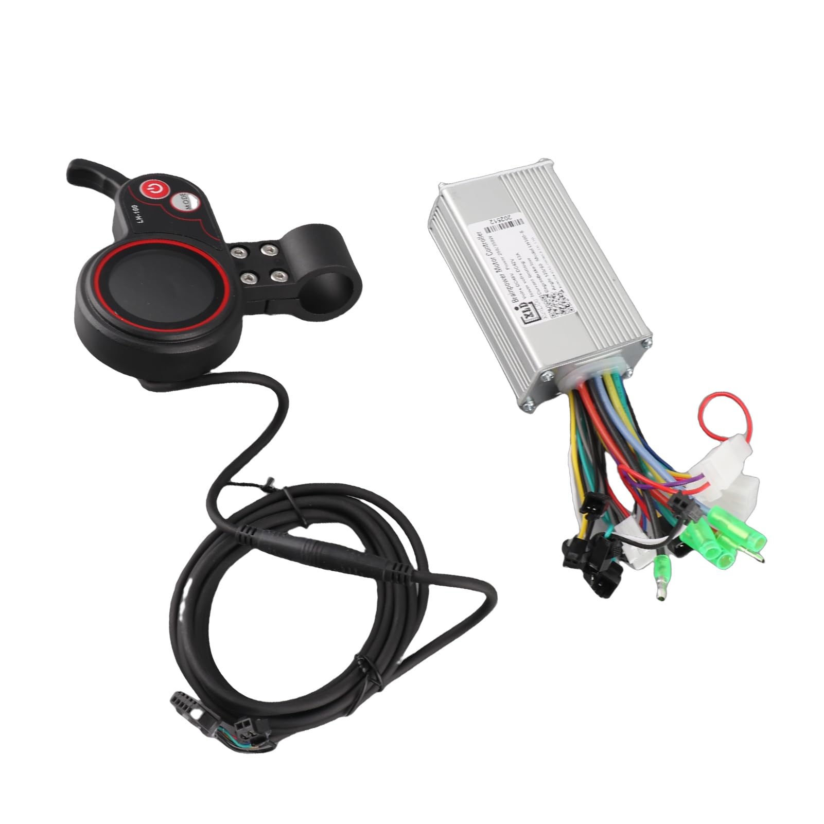 VGEBY Kit Combinato Controller Motore Scooter Elettrico, Controller Brushless Display LCD Pannello di Controllo con Cambio per Bici Elettrica (modalità Doppia Schermo a Colori 36V