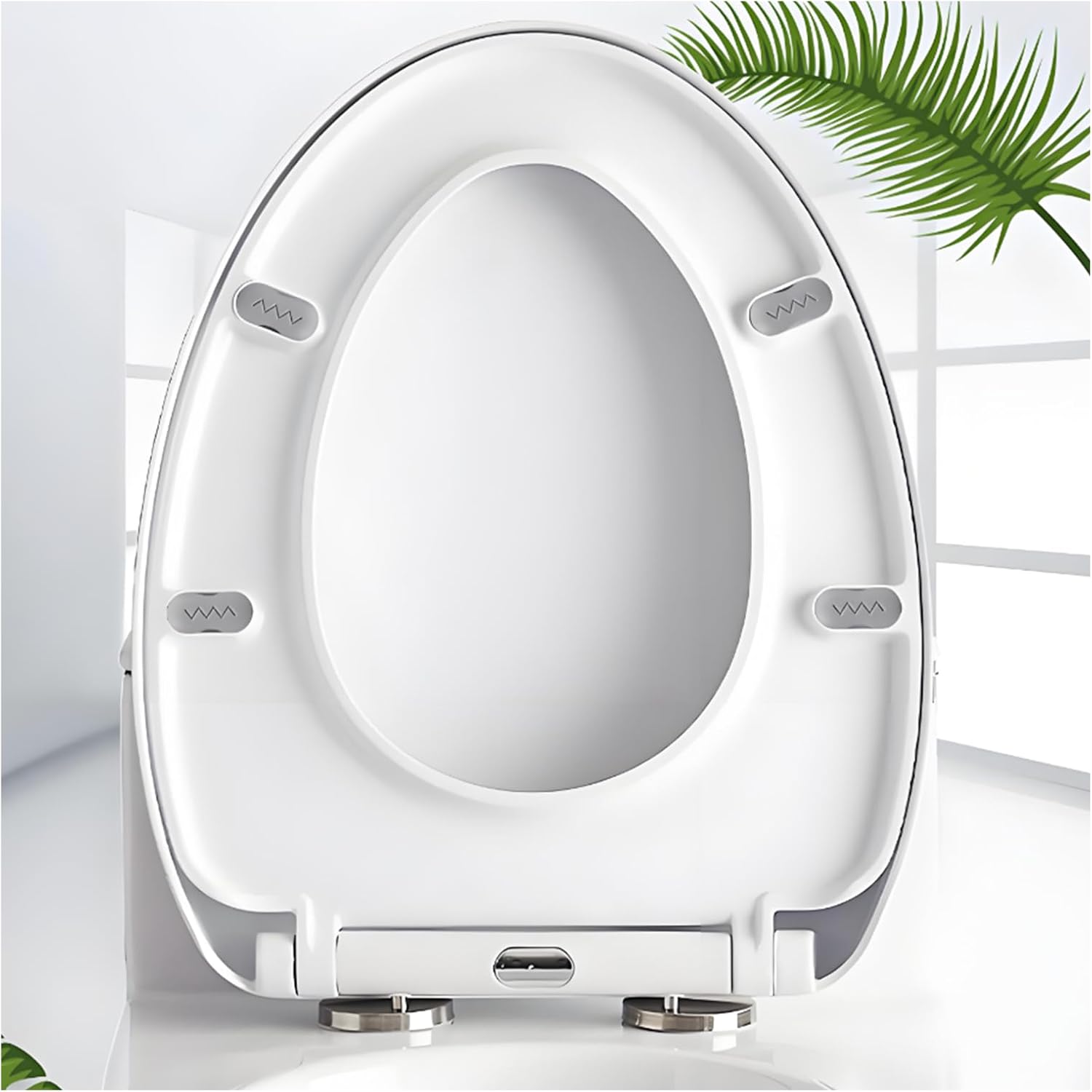8 Pcs Arc Grey Universal Toilet Seat Bumpers for Use with Bidet, Strong Adhesion to Reduce The Noise, Stop from Sliding for Home, Hotel and Hospital