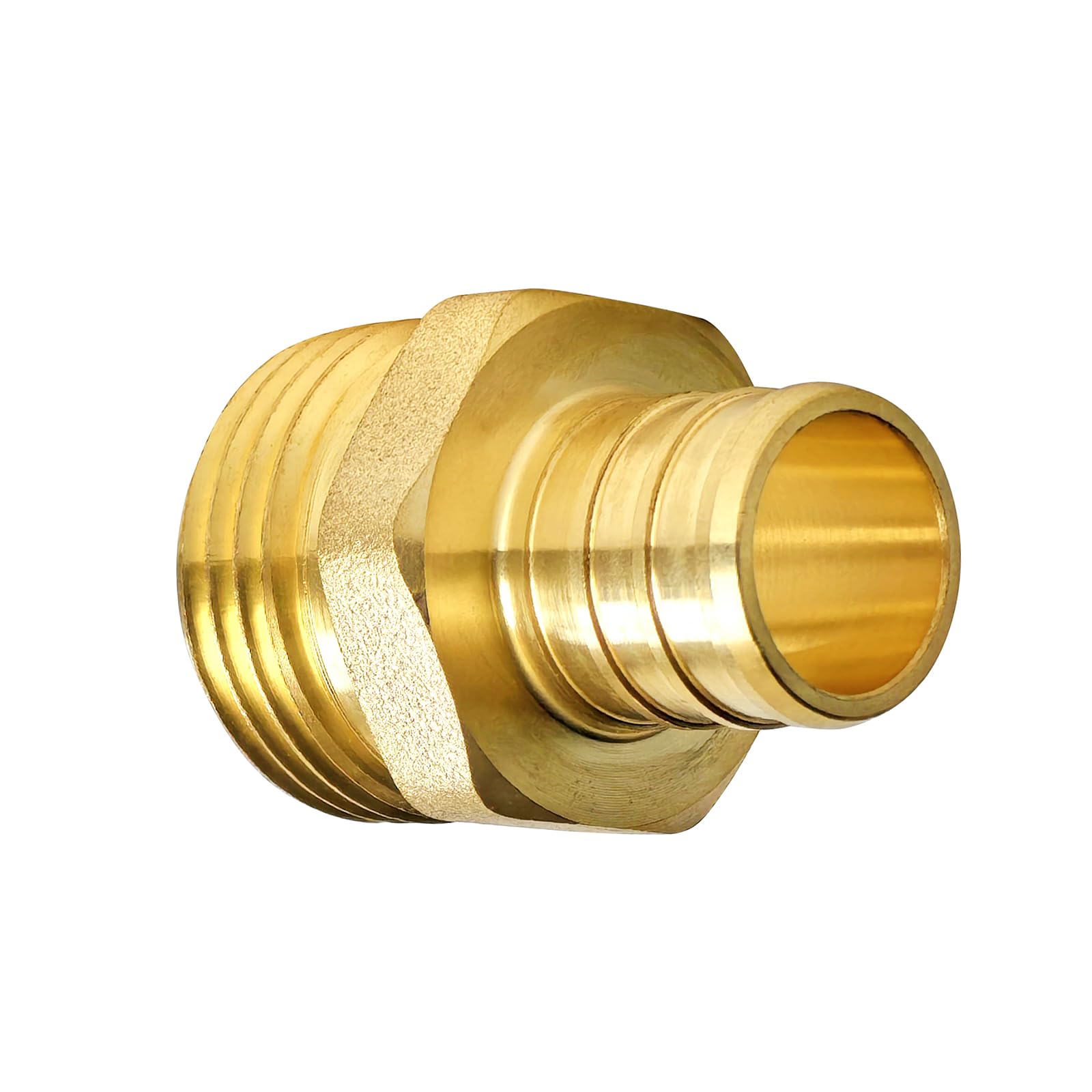 3 conectores macho PEX de 3/4 pulgadas x 3/4 pulgadas GHT macho, accesorio Pex de latón, adaptador de manguera de jardín para fontanería PEX, manguera de jardín y sistemas de riego