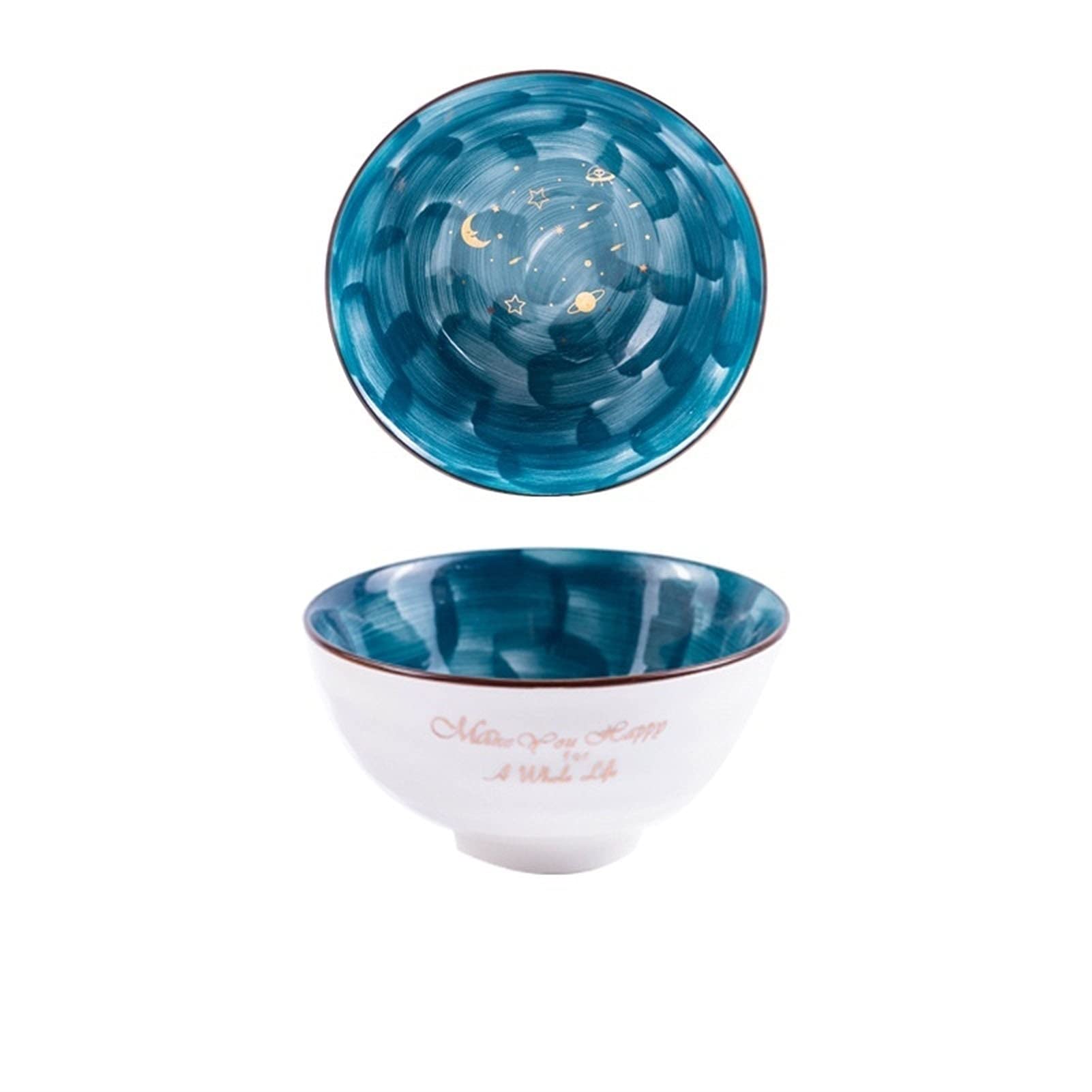 Amazon.co.jp: スープボウル 手描きの陶磁器の星空の空のディナー 