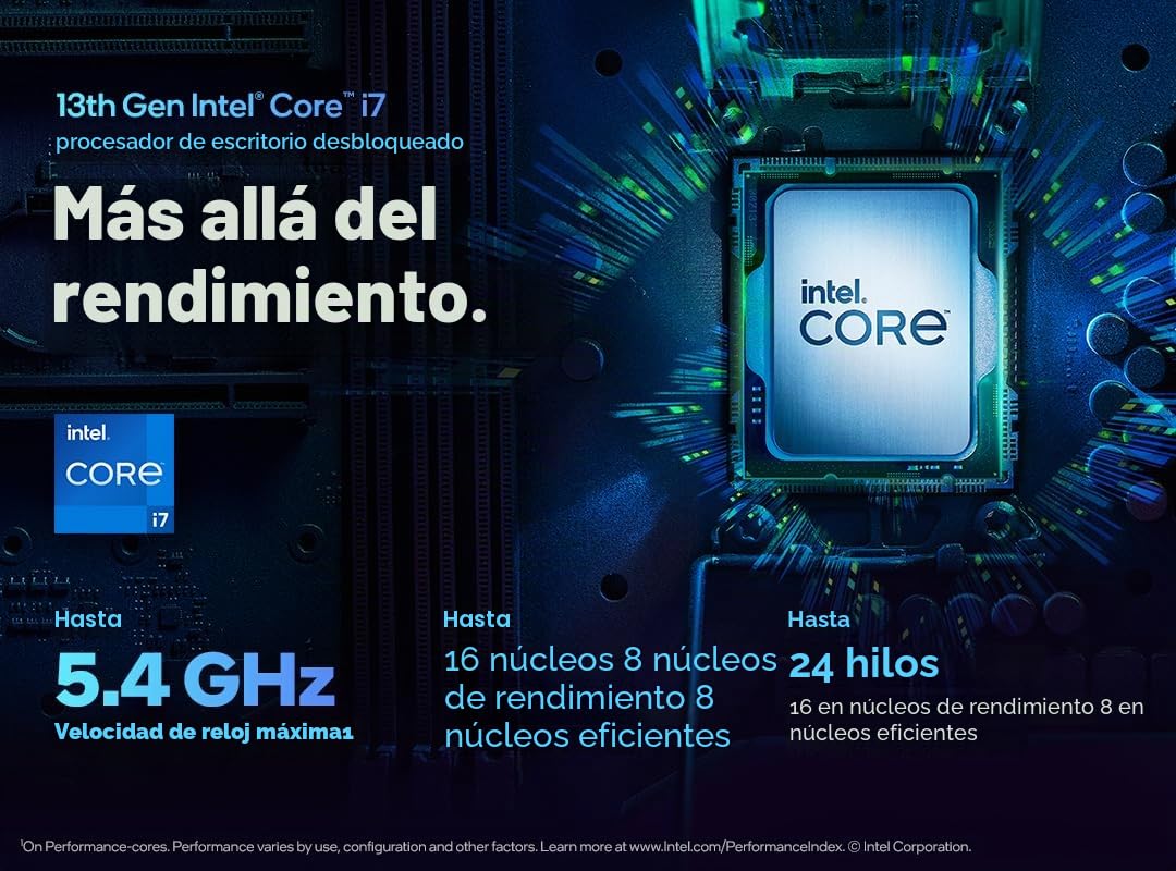 Intel® Core™ i7-13700, procesador para Equipos de sobremesa, 16 núcleos (8 P-Core + 8 E-Cores) 30 MB de caché, hasta 5,2 GHz