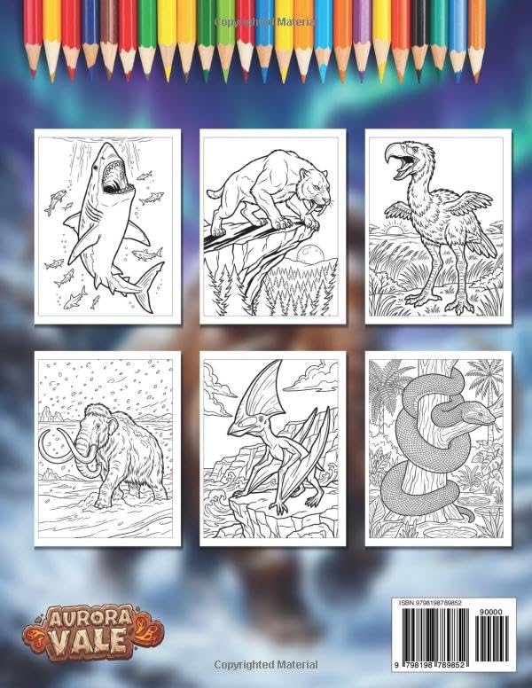 Prehistoric Animals Coloring Book: Fun Prehistoric Mammals, Sea Creatures, Dinosaurs... and more Coloring Pages for Kids Age 4-8 image 3