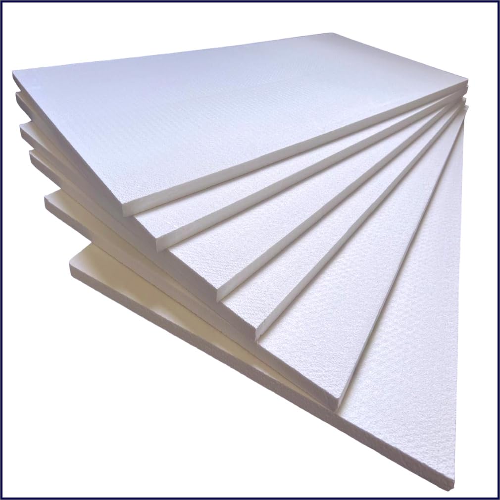 Polistirene estruso XPS | Spessore 3cm con Spigoli Dritti Superficie Waferata/Ruvida | Protezione sottofondo Piscina | Pannello Isolante compatto Termico Parete Cappotto Sotto Pavimento (14)