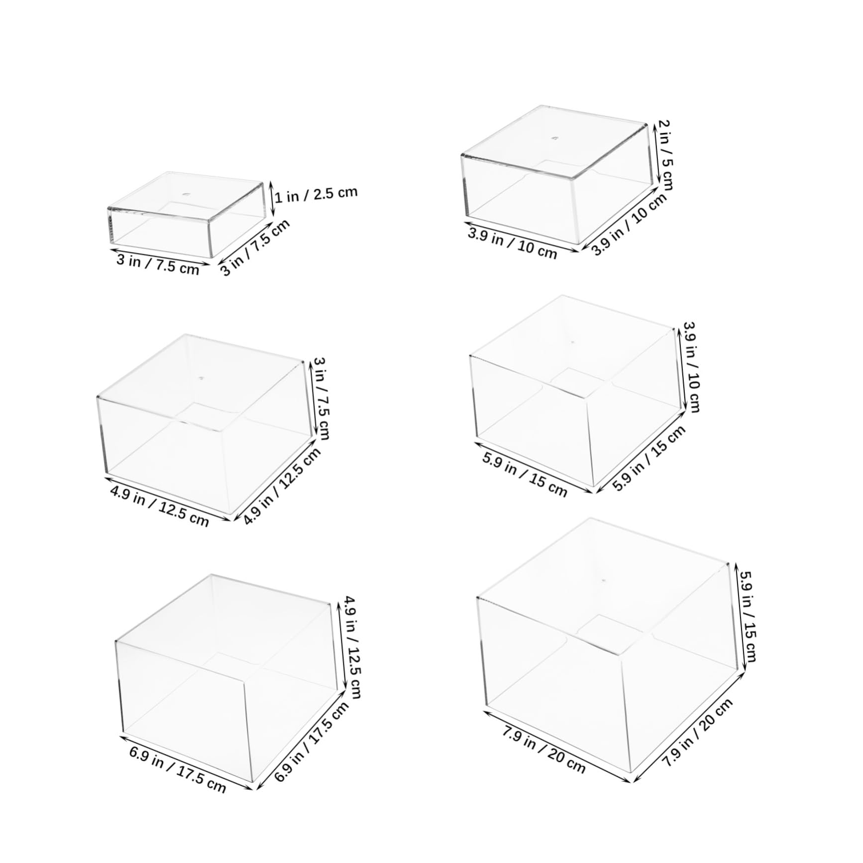 Cabilock 1Set Transparent Acrylic Dessert Display Stands for Cakes Pastries and Treats for Weddings Birthdays and Tea Parties Lightweight and Space Saving Design