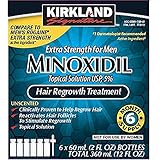 Kirkland Signature Hair Regrowth Treatment Extra Strength for Men 5% Minoxidil Topical Solution, 12 Fl Oz