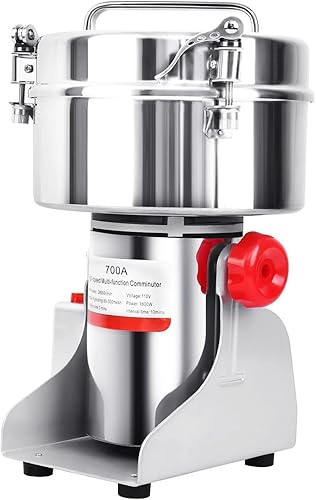 Molinillo de nueces de malla 70-300 molinillo eléctrico de grano 24.69 oz, 1800 W, de acero inoxidable, de alta velocidad, para especias,