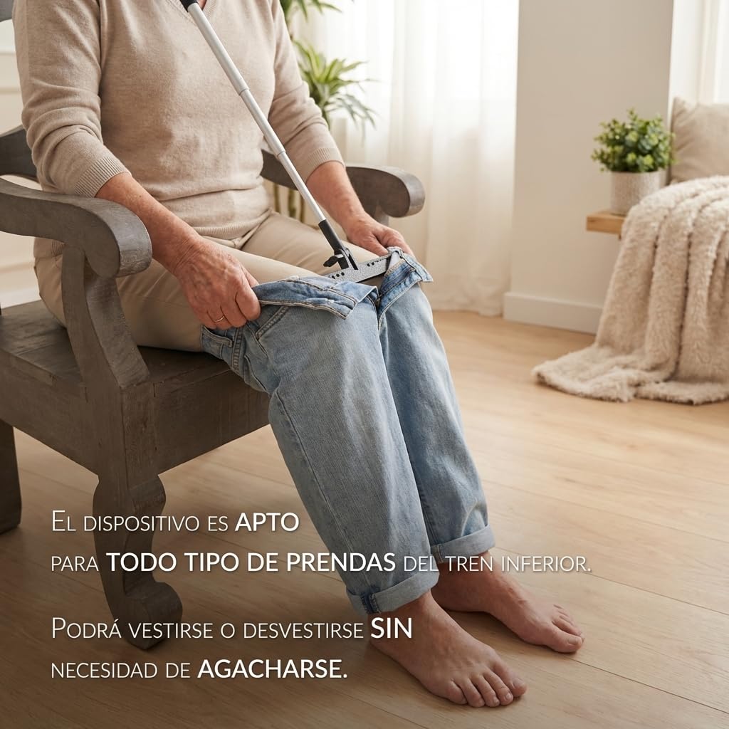 Aiuto per Vestirsi senza piegarsi - PINCHO - Aiuti tecnici Mobilità Ridotta, Anziani Accessori, Regali per Anziani, Ortopedia, Dispositivo per Indossare Pantaloni e Biancheria Intima