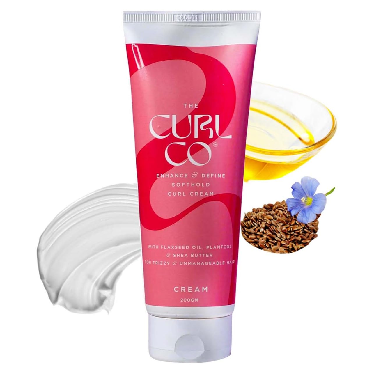 TheCurlCo Softhold Curl Cream | For Dry, Frizzy, Wavy, Curly Hair | 2in1 Styling cream with leave-in conditioner and soft hold gel | No sulphates, silicones, parabens, alcohol, mineral oils | 200 g