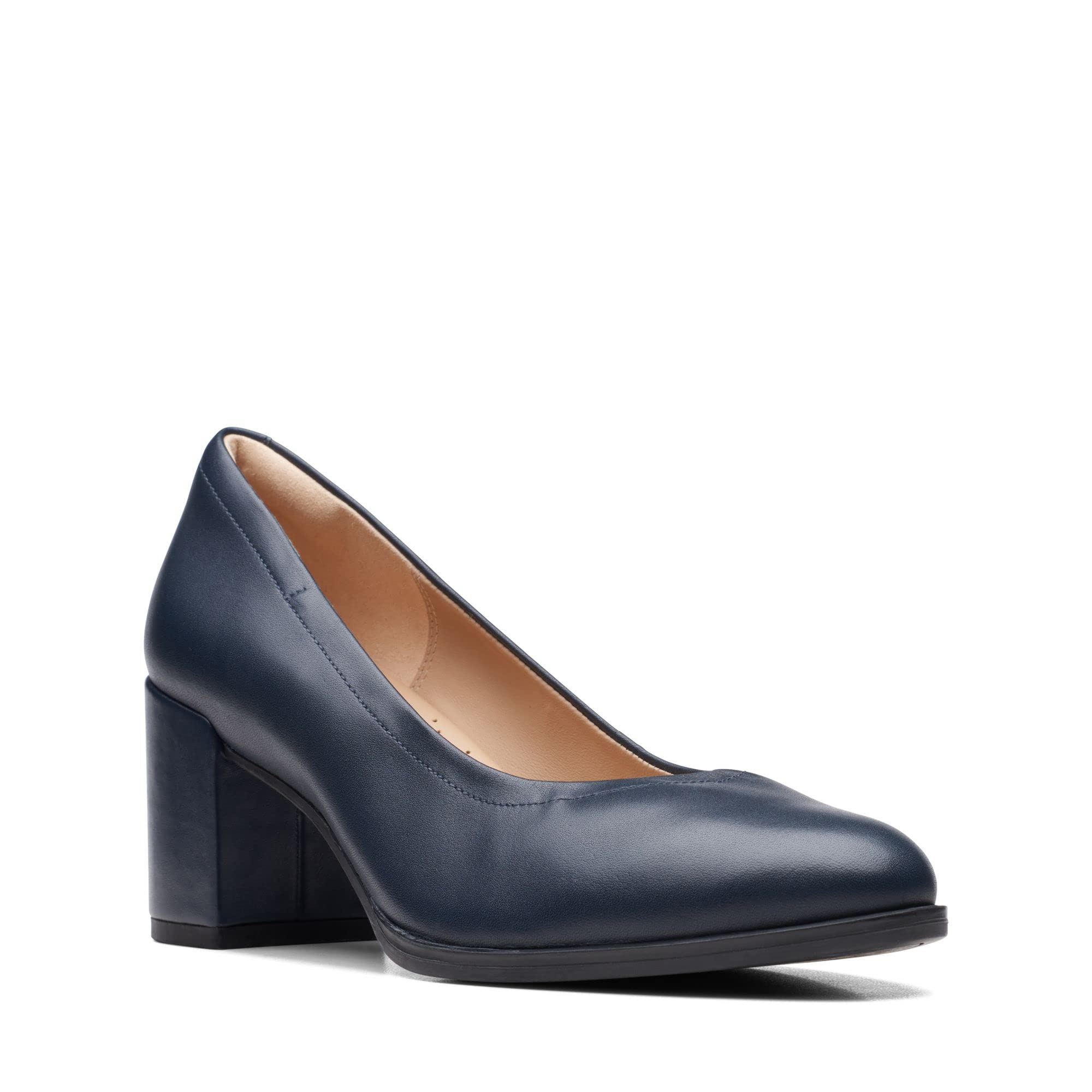 Clarks Unisex Freva55 Court Sneaker, Navy Leath, 0 US Women