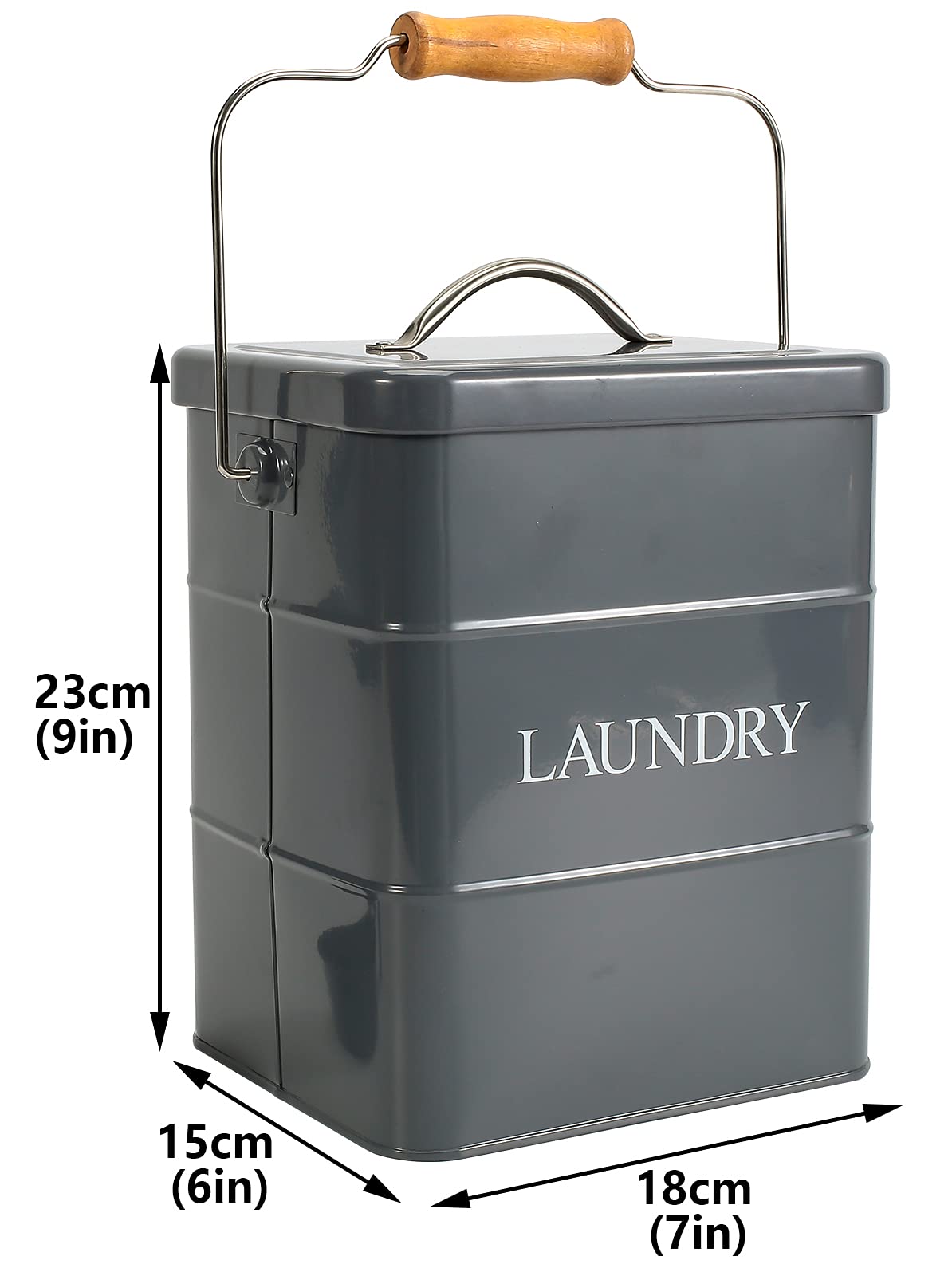 Contenedor de polvo para lavandería, lata de almacenamiento de detergente en polvo con cuchara, tapa hermética y asas, caja de almacenamiento de detergente en polvo, perfecta para guardar