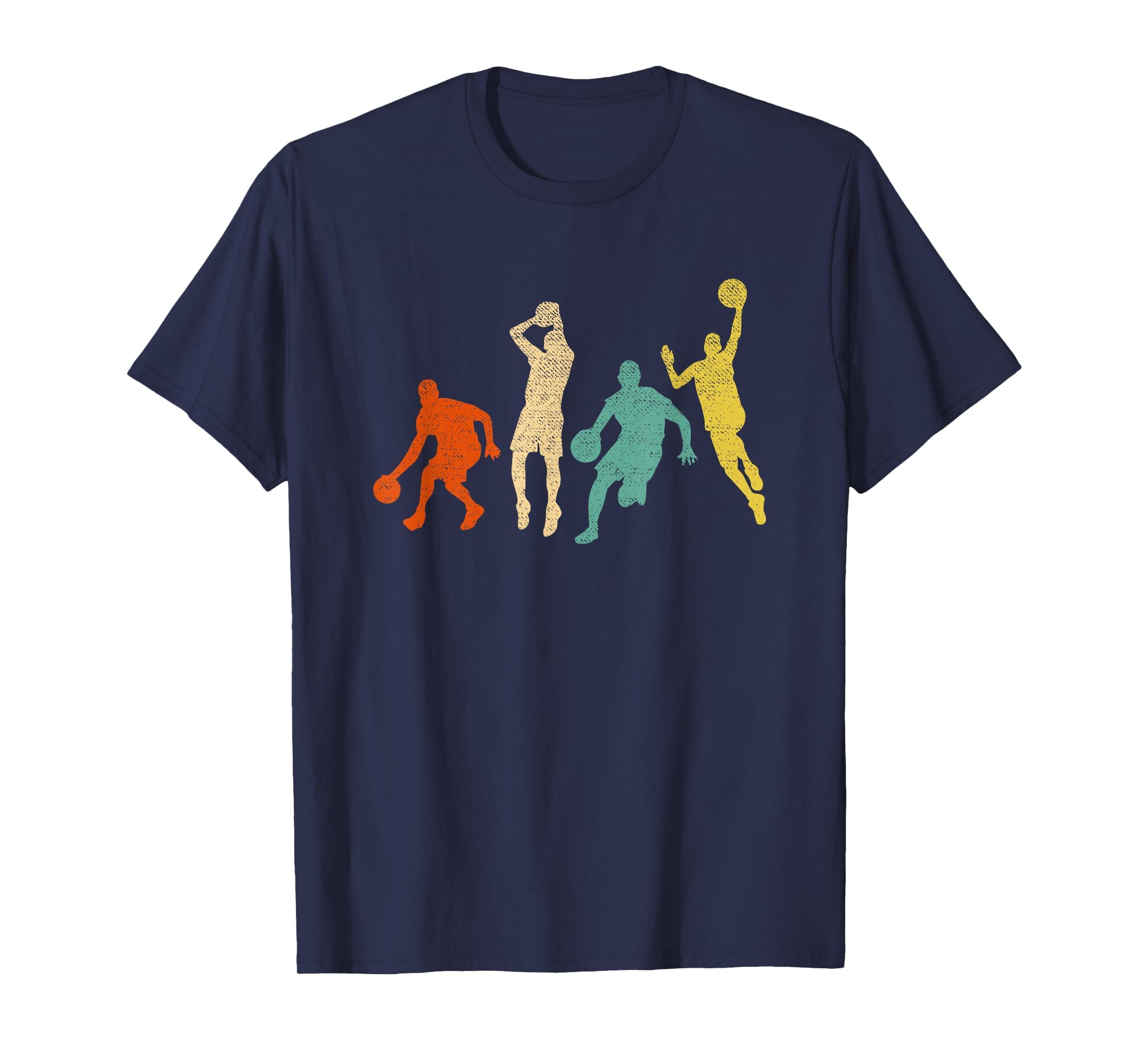 Vintage Basketball Ball Graphic Design Basketball Fan Player T-Shirt