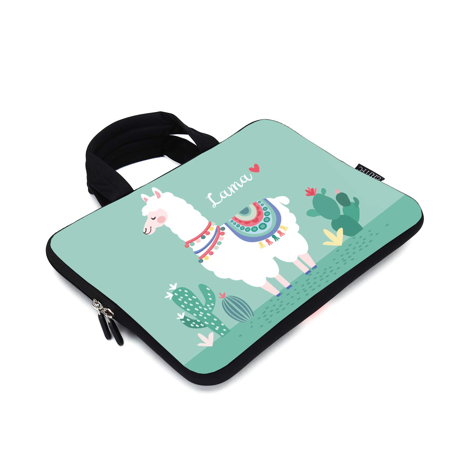 GHJTFC 12Inch Laptop Sleeve Carrying Bag Protective Case Neoprene Sleeve Tote Tablet Cover Notebook Briefcase Bag with Handle (Alpaca,12