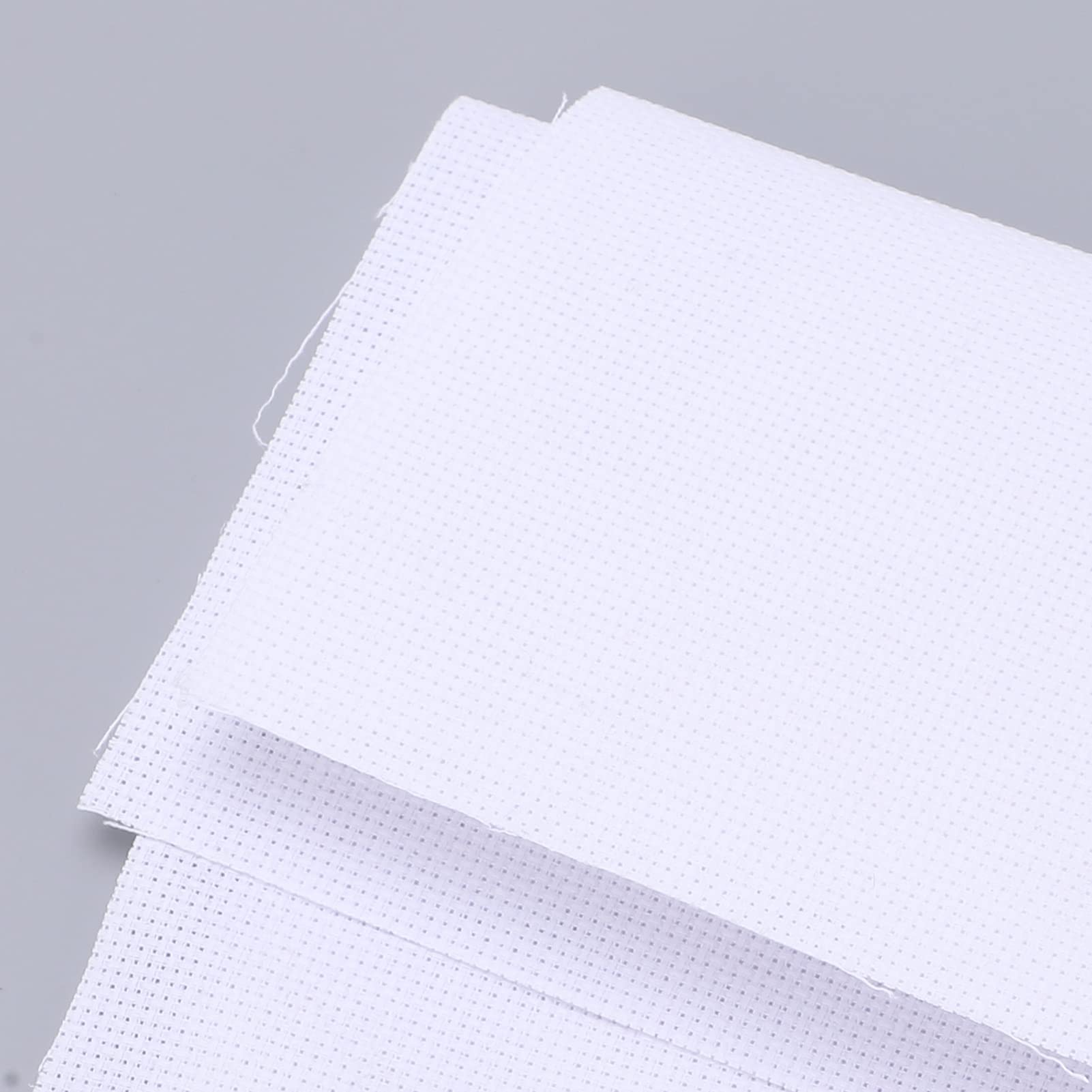 Xolsurg Crossing Stitch Mesh Cloth Breathable White Cotton Material Embroidery Supplies for Handbag Purse