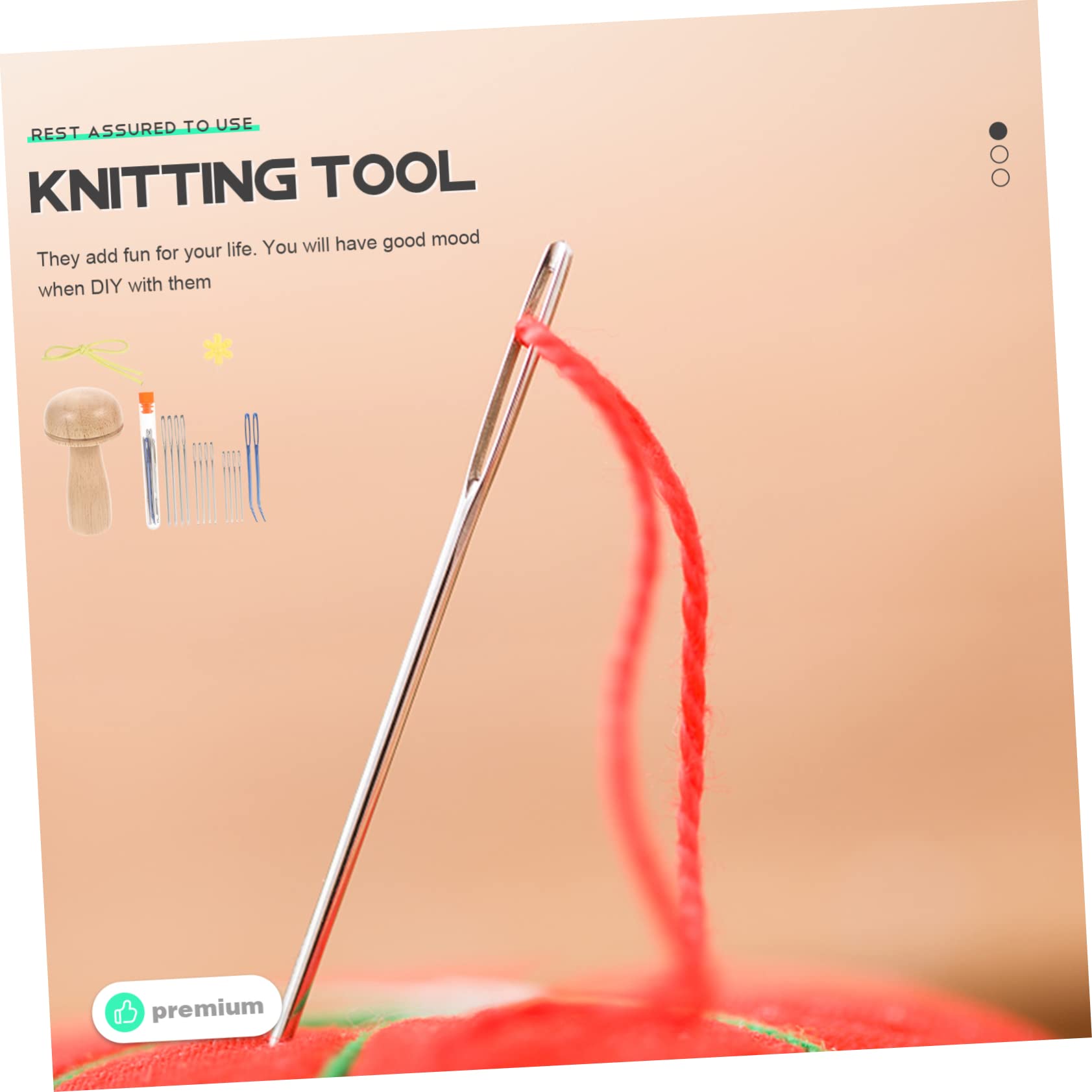 Ciieeo 3juegos Agujas De Tejer Profesional De Agujas Para Zurcir Herramienta Portátil Para Manualidades Costura Para Principiantes y Amantes Del Yarn Craft