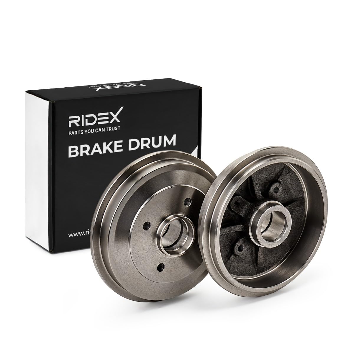 RIDEX 123B0088 2x Tamburo freno Posteriore senza anello sensore ABS senza cuscinetto ruota Compatibilità con PEUGEOT 206 2 volumi/Coda spiovente 2A/C