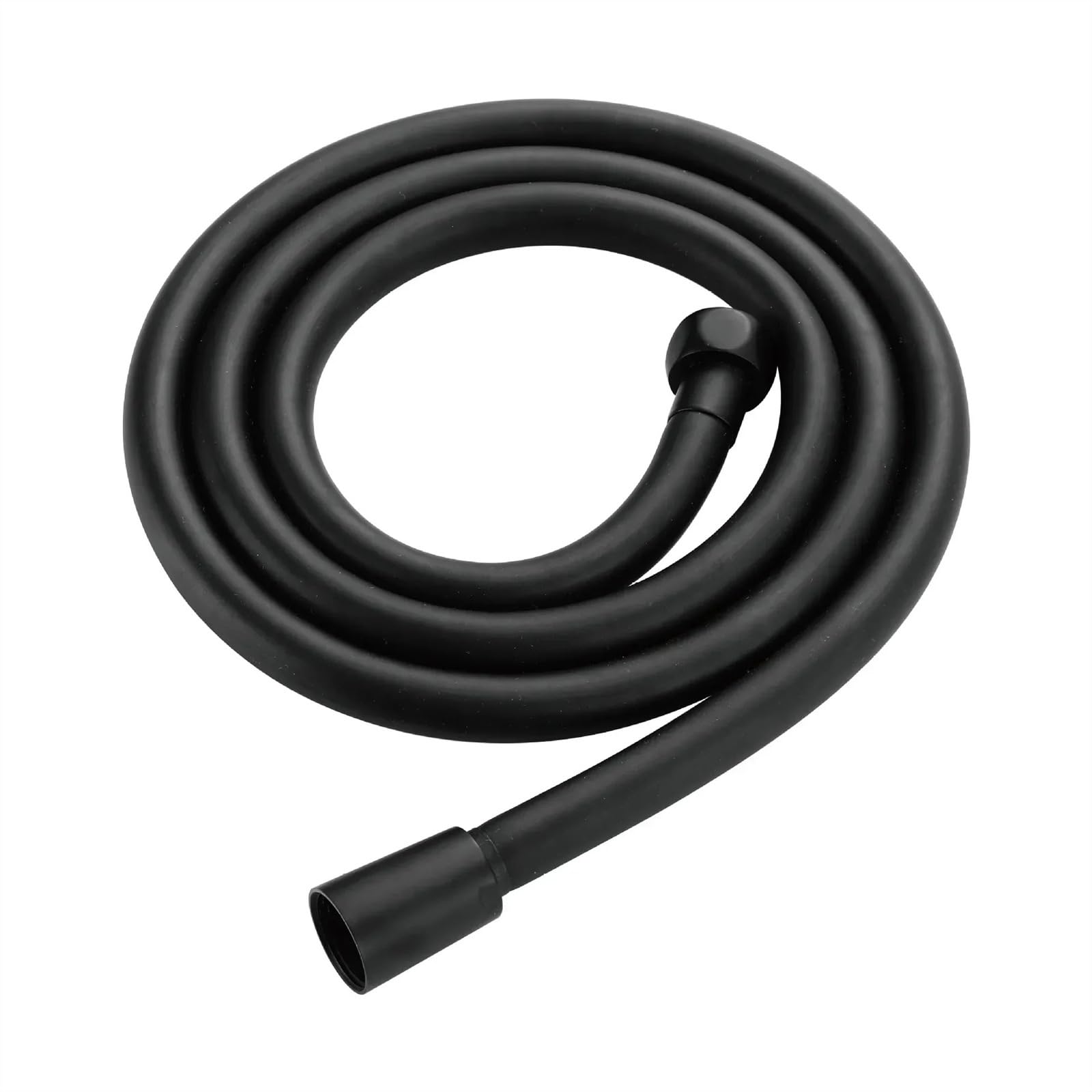 Manguera de ducha flexible con muelle Manguera de ducha negra, montaje de baño, tubo de baño suave de PVC, tubería de agua de 1,5 metros(Black)