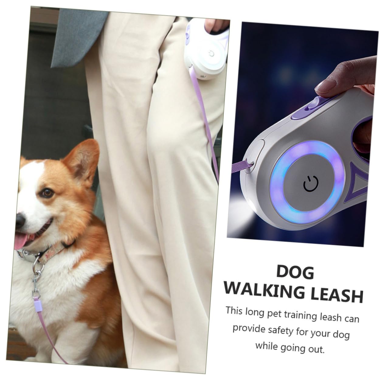 Milisten Laisse Rétractable pour Chien 5 M pour Dressage Et Promenade De Chiots avec Traction Flexible Et Automatique