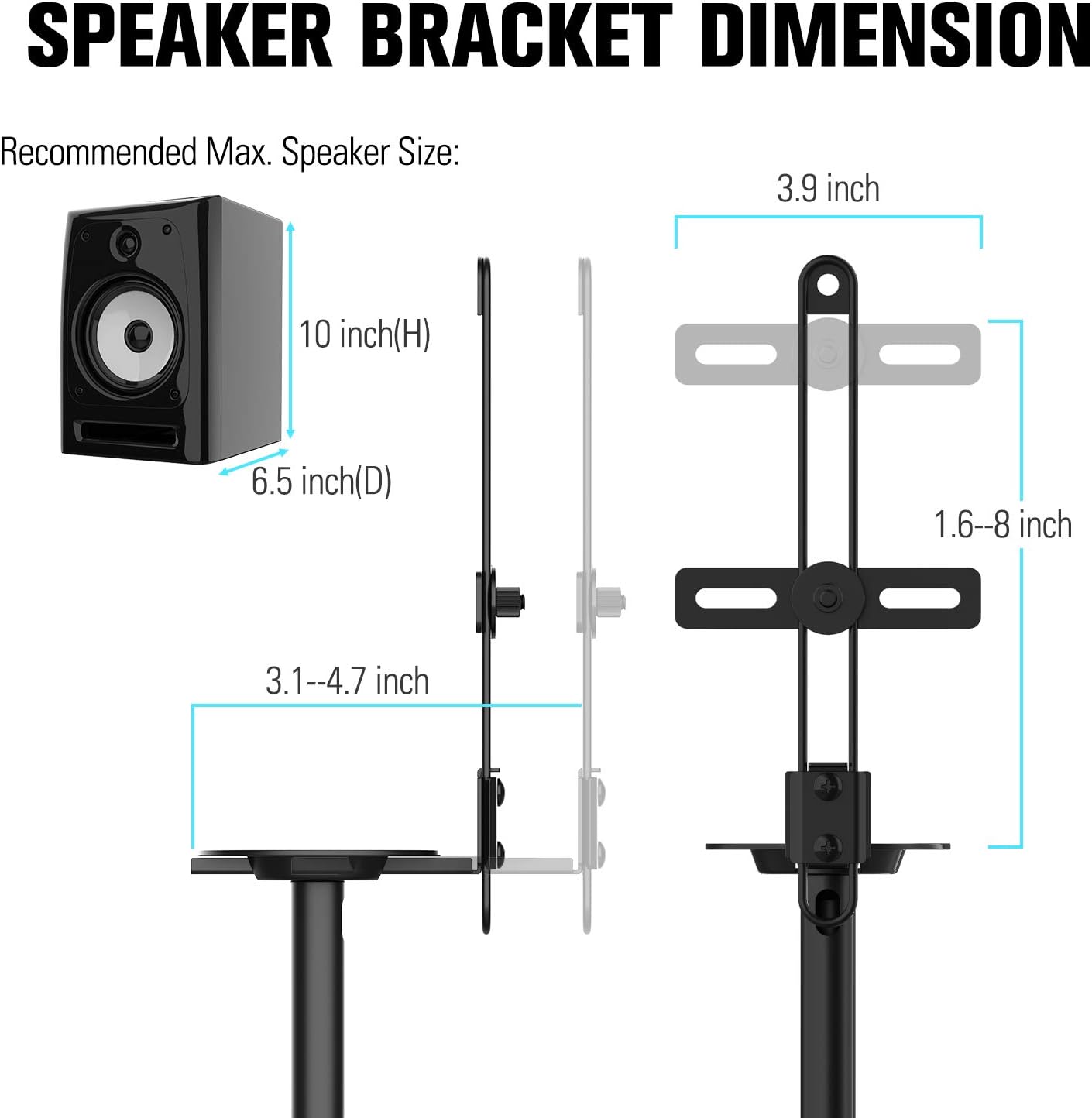 Black Friday 🔥 Mounting Dream Height Adjustable Speaker Stands Mounts, One Pair Floor Stands, Heavy Duty Base Extendable Tube, 11 lbs Capacity Per Stand, 35.5-48 Height Adjustment MD5401 (Speakers Not Included) Black Friday - 60% OFF Mounting Dream Height Adjustable Speaker Stands Mounts, One Pair Floor Stands, Heavy Duty Base Extendable Tube, 11 lbs Capacity Per Stand, 35.5-48 Height Adjustment MD5401 (Speakers Not Included)