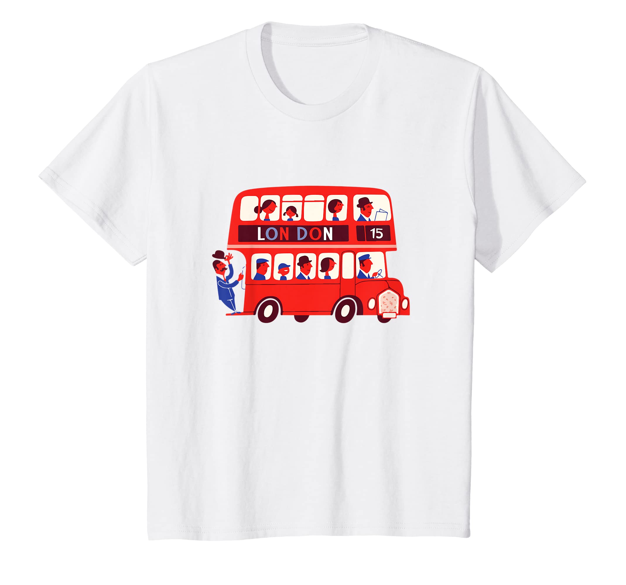 London Double Decker Bus London Red Bus British Baby Shower T-Shirt
