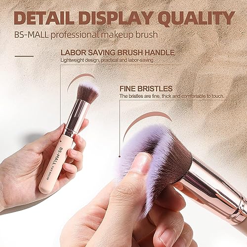 Makeup Brushes Bs-Mall Premium Synthetic Foundation Powder Concealers Eye Shadows Makeup 14 Pcs Brush Set, Rose Golden, With Case (B-Pink) #TOP1