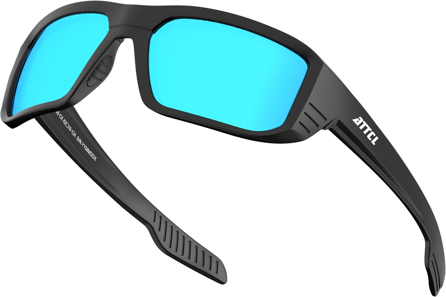 ATTCL Sports Polarized Sunglasses for Men: Ultra-Light Wrap Around TR90 Frame UV400 Protection for Fishing Driving Shooting